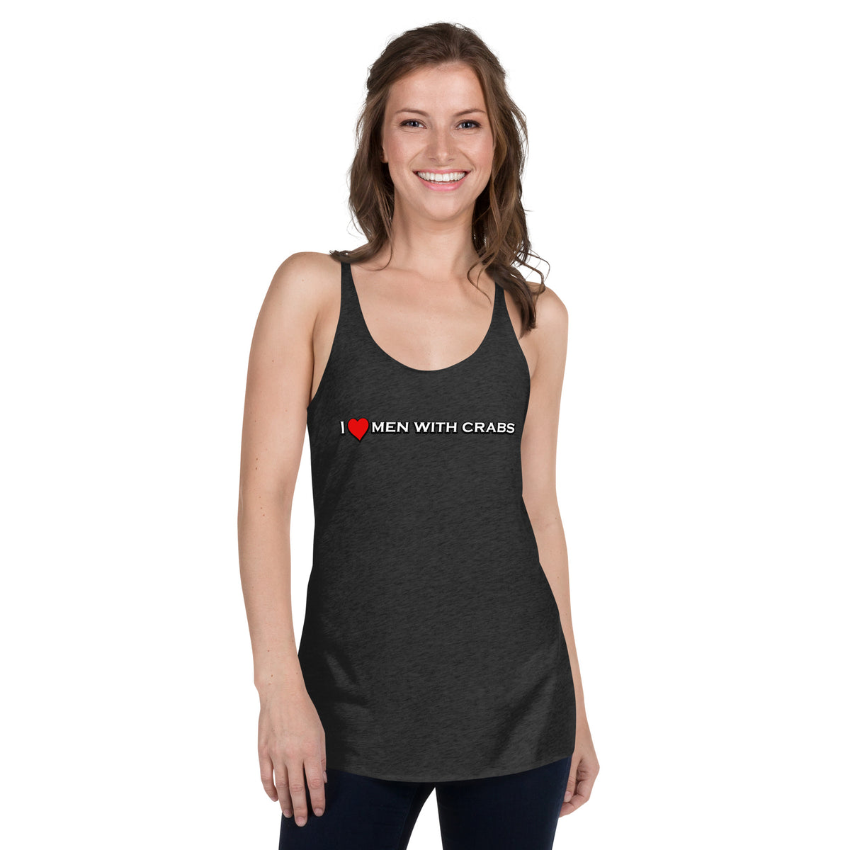 I love Men with Crabs Racerback Tank
